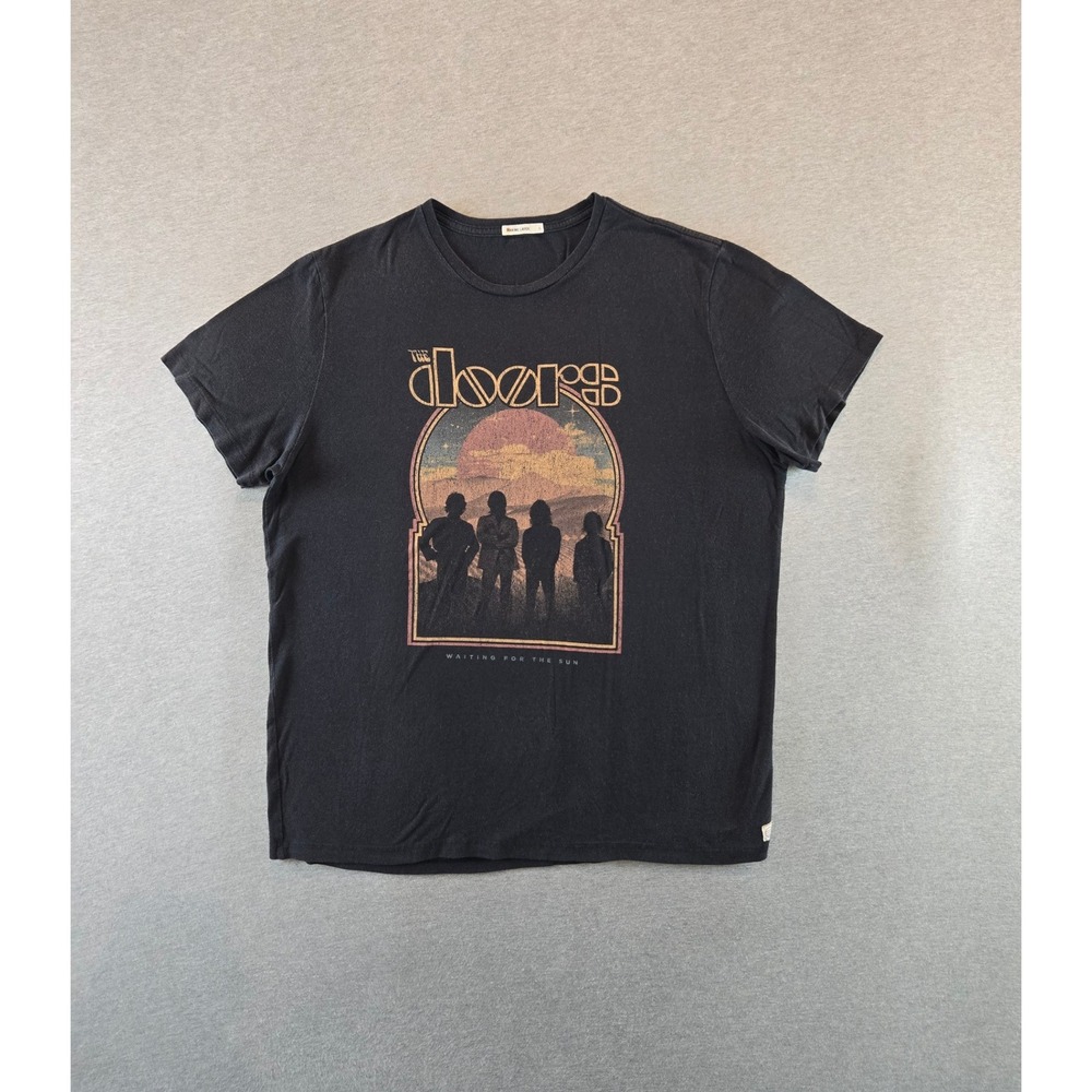 Marine Layer The Doors T Shirt Mens L Black Waiting For The Sun Graphic Tee USA